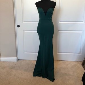 Emerald green ball gown